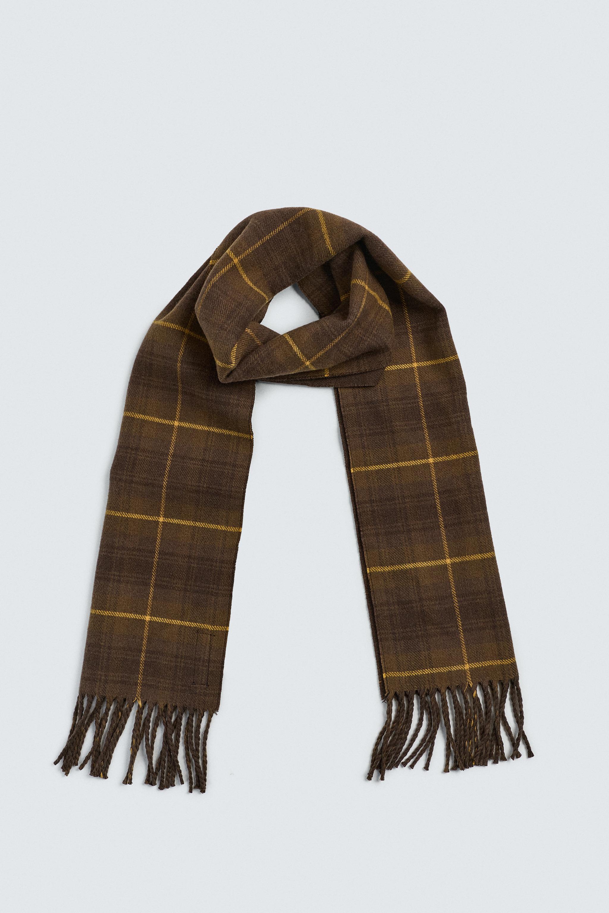 COMBINED PLAID SCARF